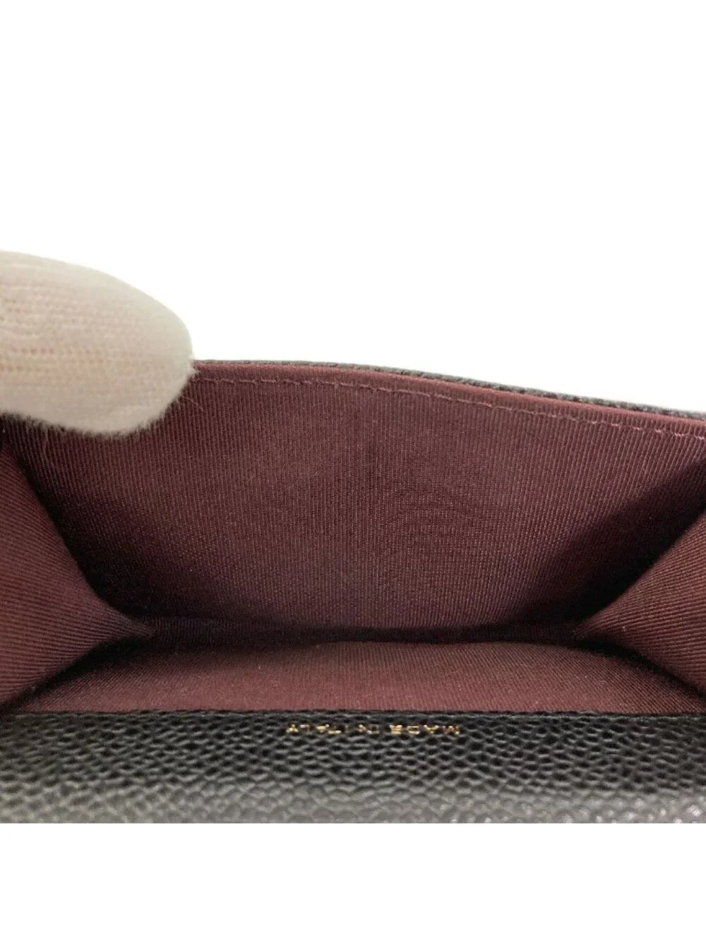 ★SOLD★ Chanel Quilted CC Logo Gold Card Case Gray Calfskin - Picture 9 of 15